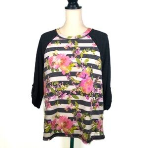 LEO & NICOLE (PM) crew neck 3/4 sleeve top